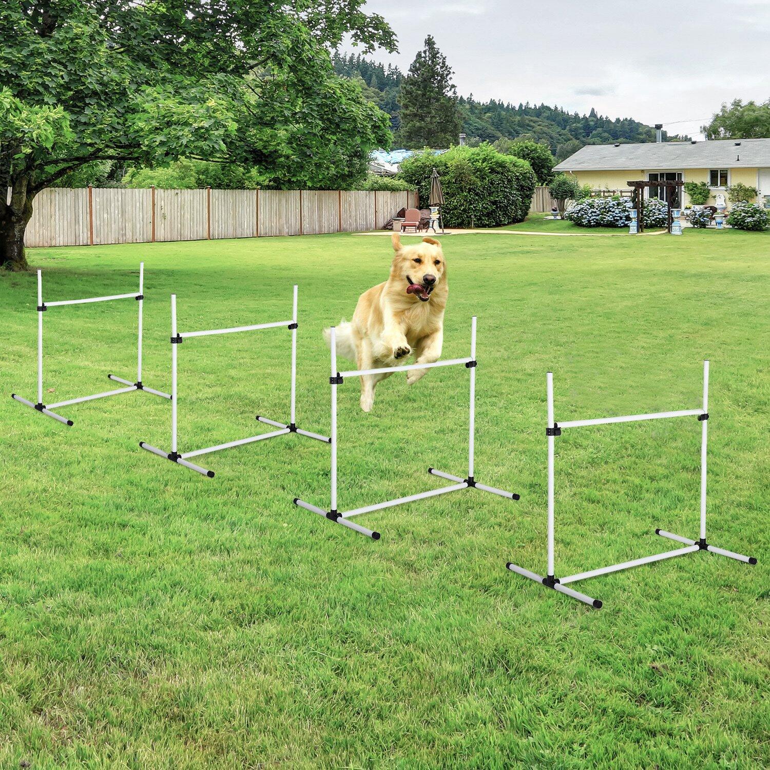PawHut Set 4 Ostacoli Agility Dog per Addestramento Cani con Sacca di Trasporto 2/6