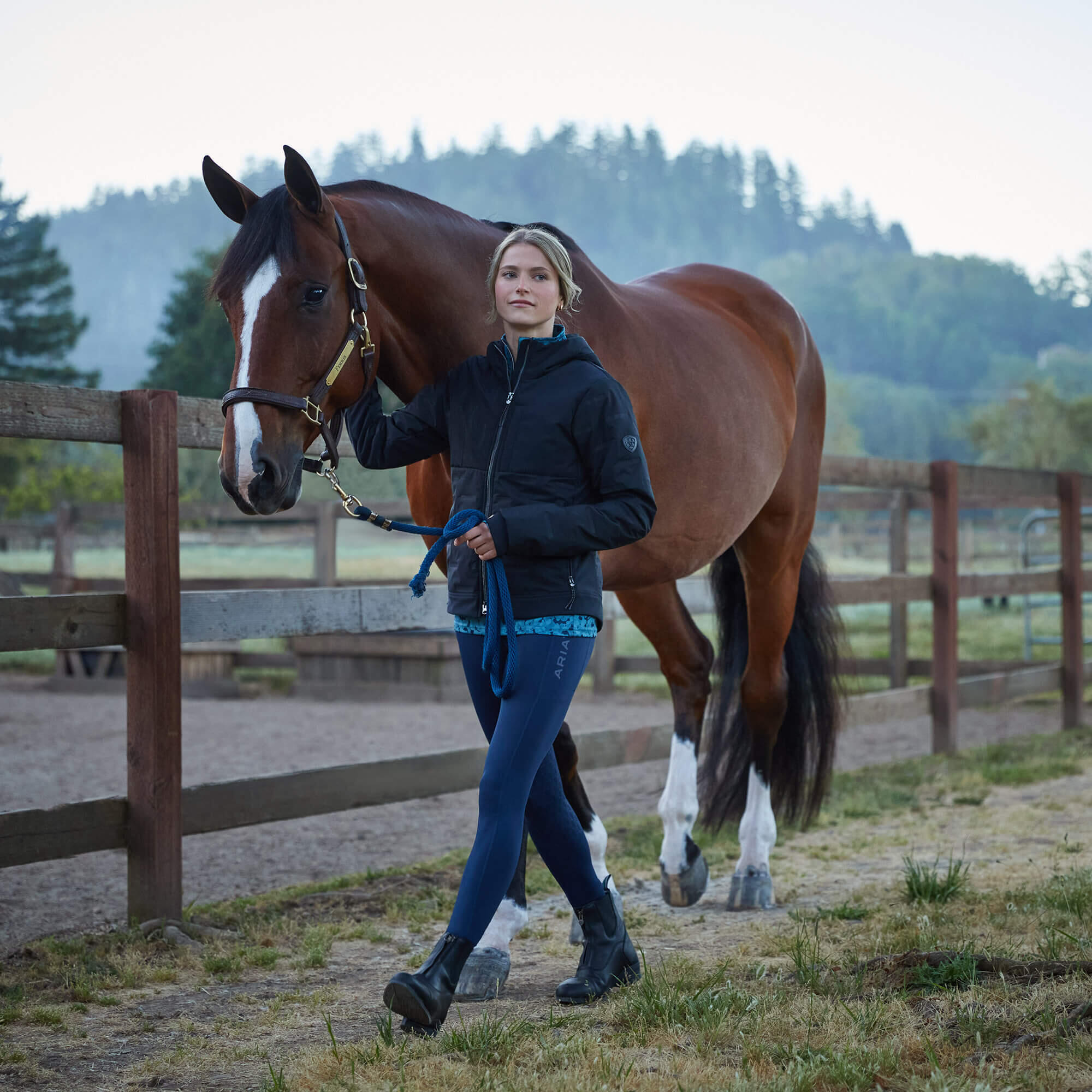 Leggings equitazione mid grip donna Ariat Avail 2.0 3/6