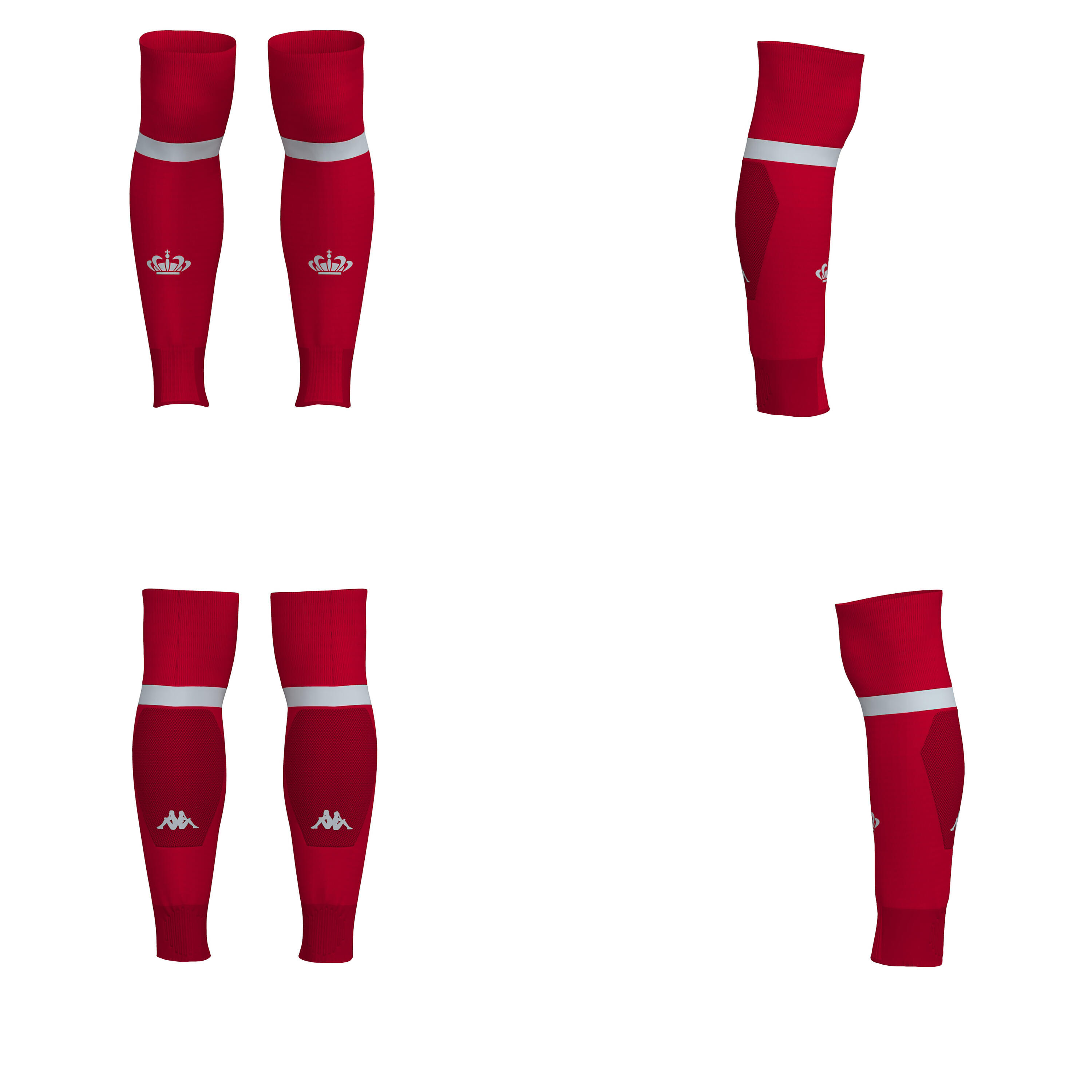 Kappa - Jambière As Monaco Kombat Spolf Pro - Jambière - Blanc|rouge - 43/46 - Decathlon