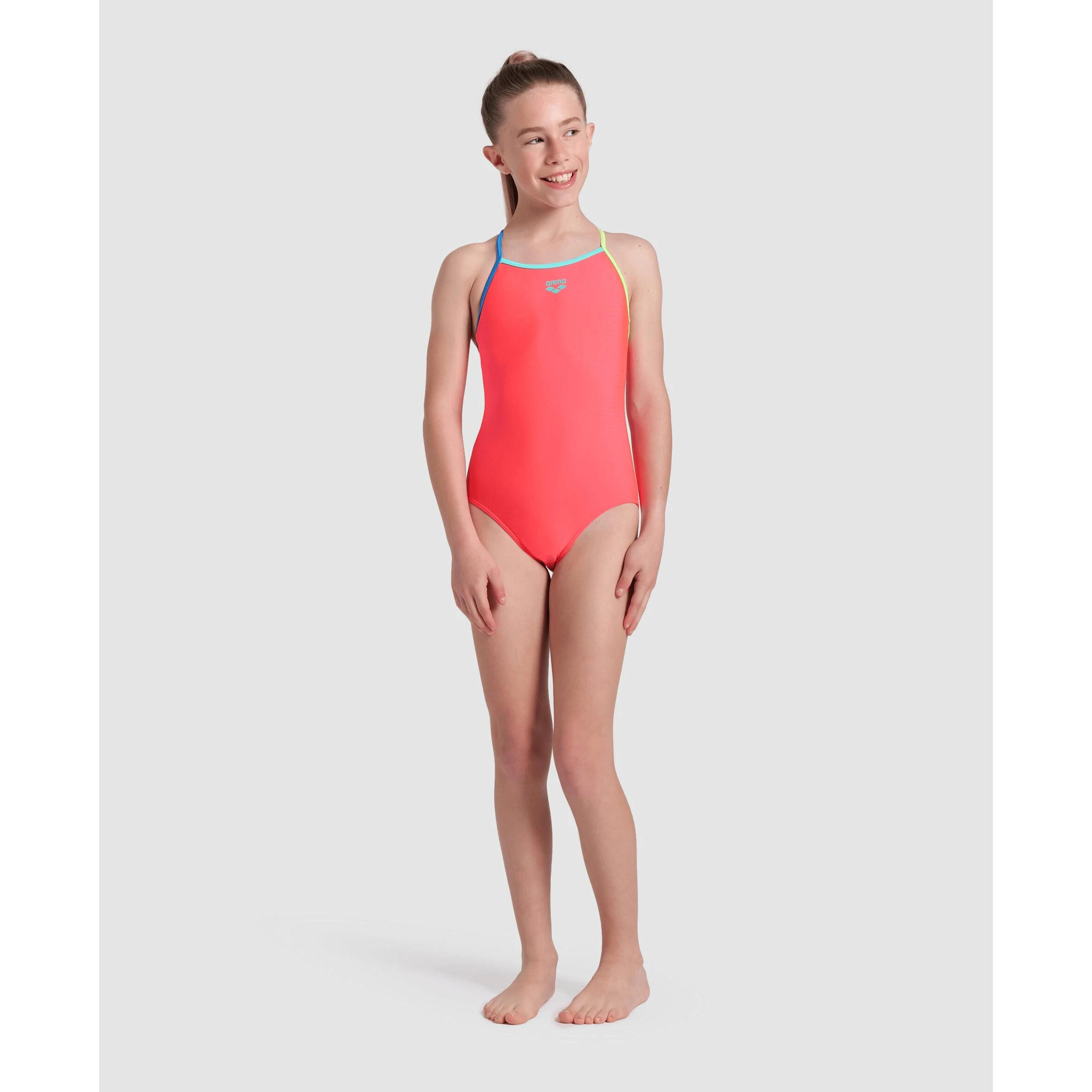 Costume da bagno 1 pezzo per bambina Arena Light drop solid 3/7