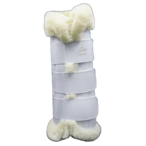 Equick - Guêtres Postérieurs De Dressage Pour Cheval Fermées Equick Efreestyle - Guêtres Cheval - Blanc - 48 Xl - Decathlon