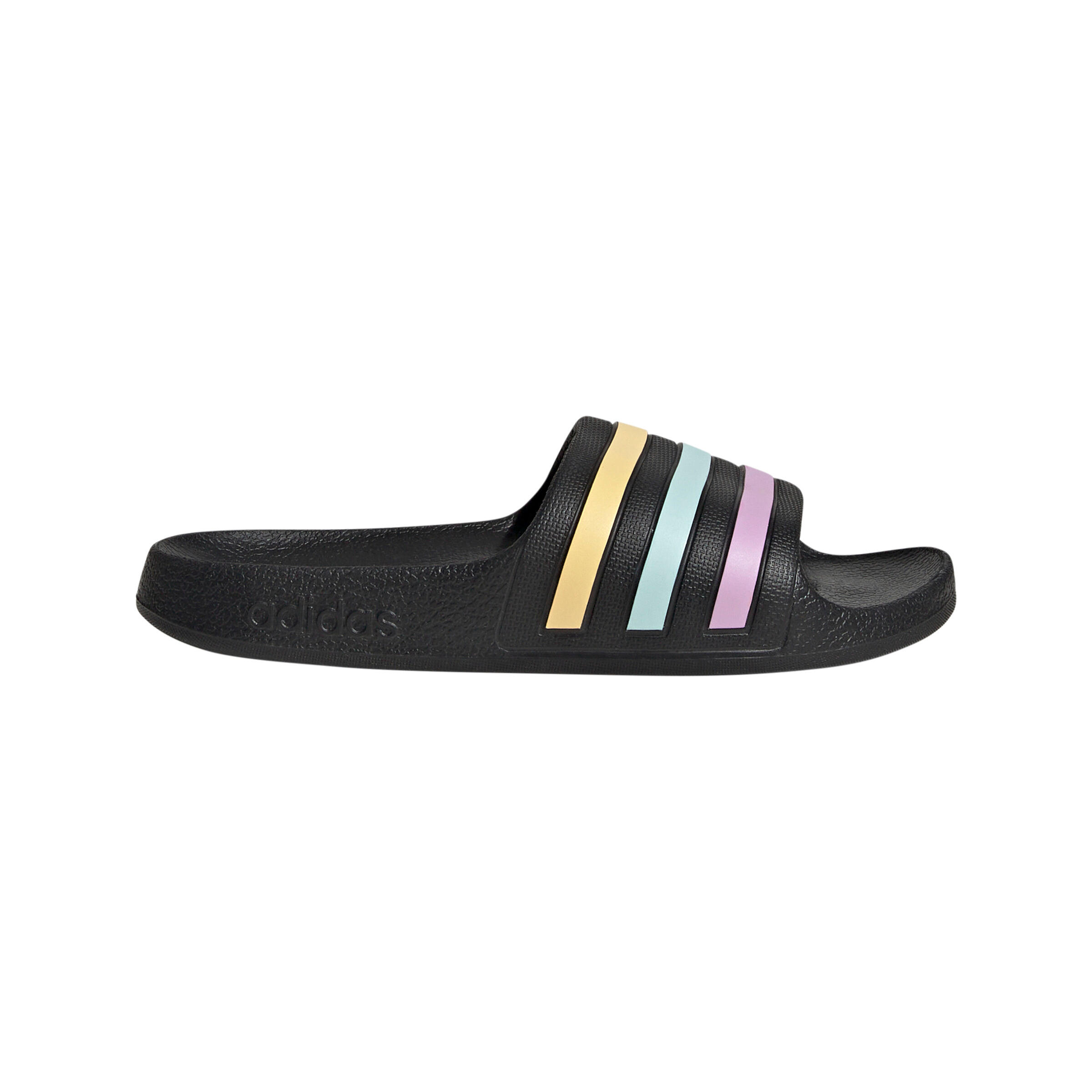 Adidas - Claquettes Enfant Adidas Adilette Aqua - Chaussons - Bleu|noir|rose - 31 - Decathlon