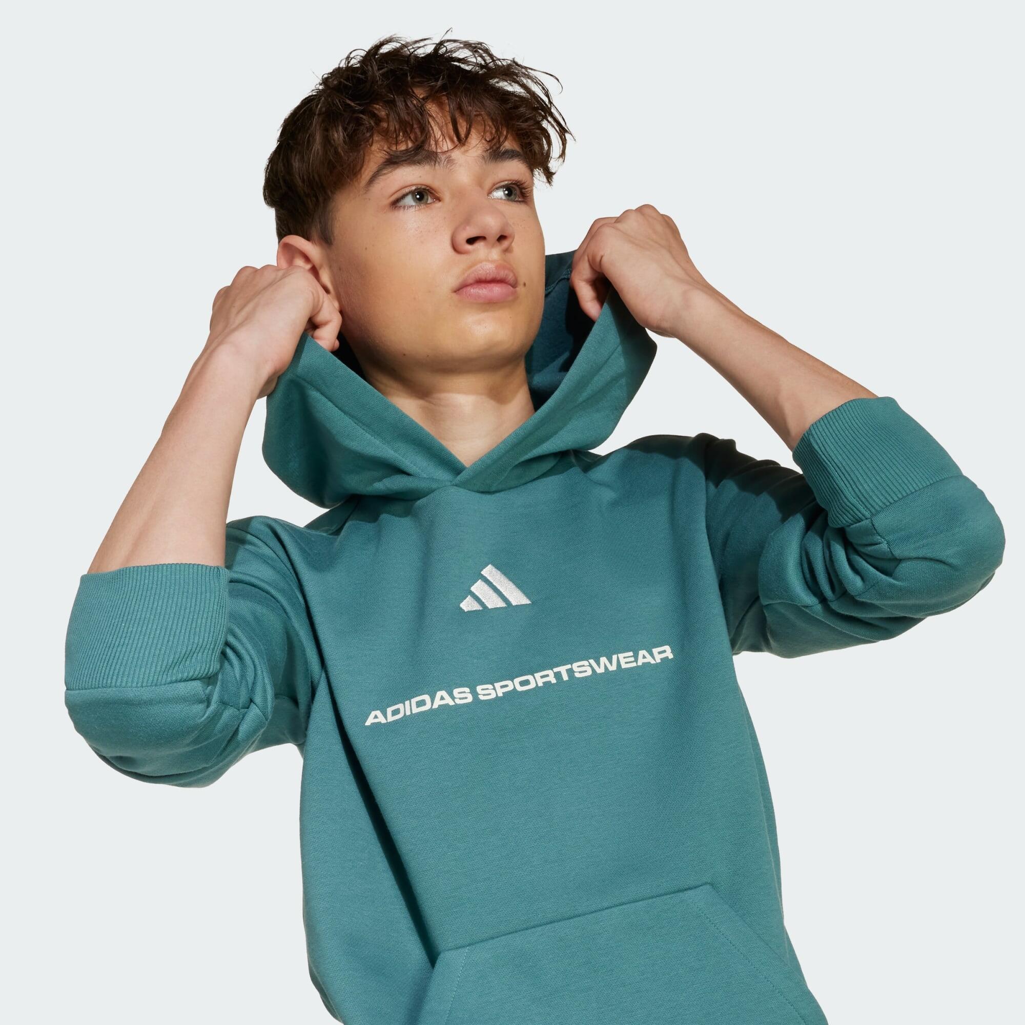 adidas Boys Slogan Fleece Hoodie Kids 5/5