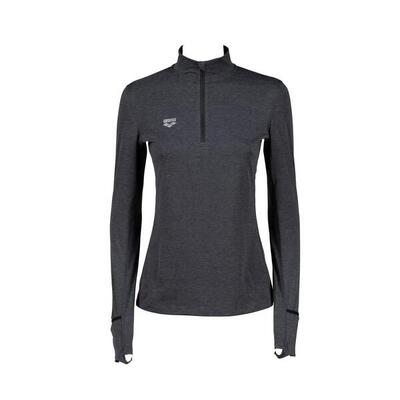 T-Shirt mit langen Ärmeln und halbem Reißverschluss, Damen Arena Thermal