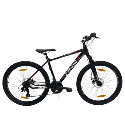 Mtb-fiets dhs 2605 - 26 inch, m, zwart/rood
