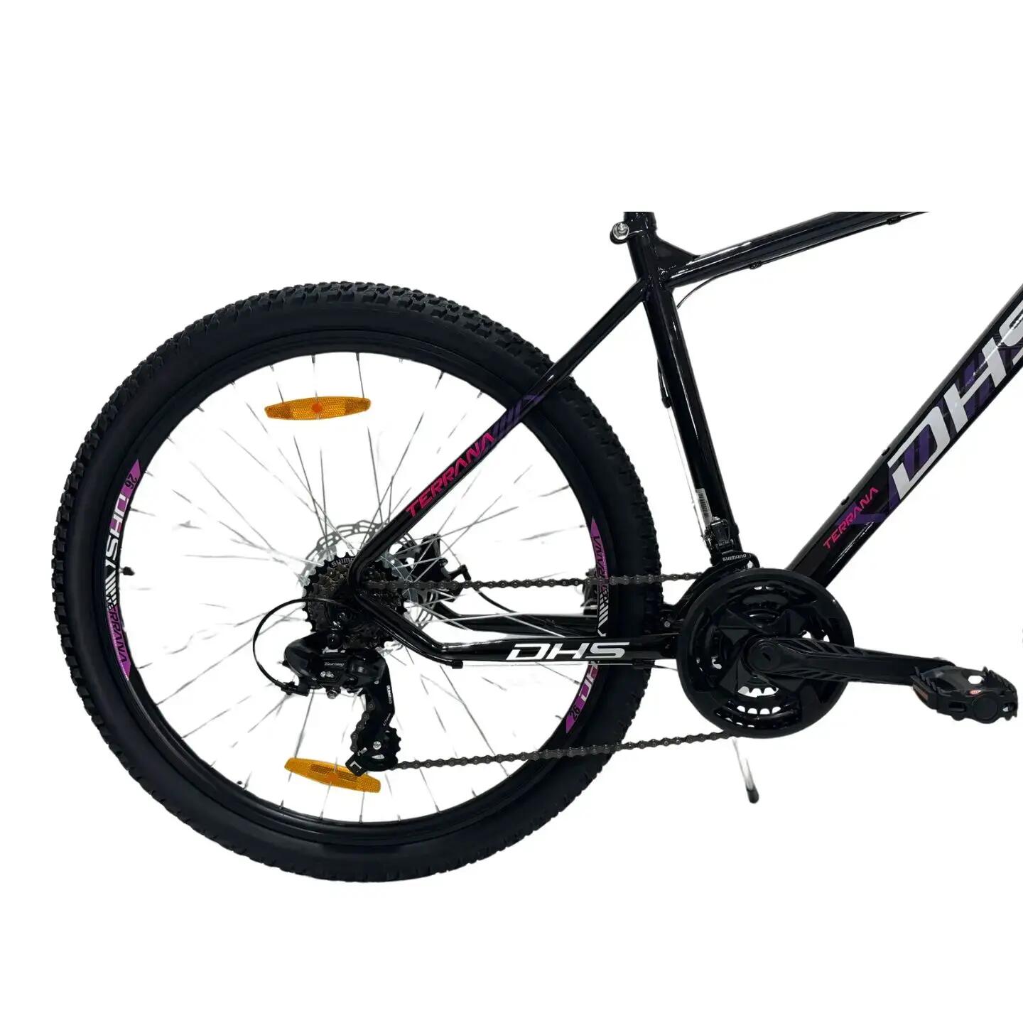 DHS 2605 MTB kerékpár – 26 hüvelyk, M méret, fekete/lila 5/7