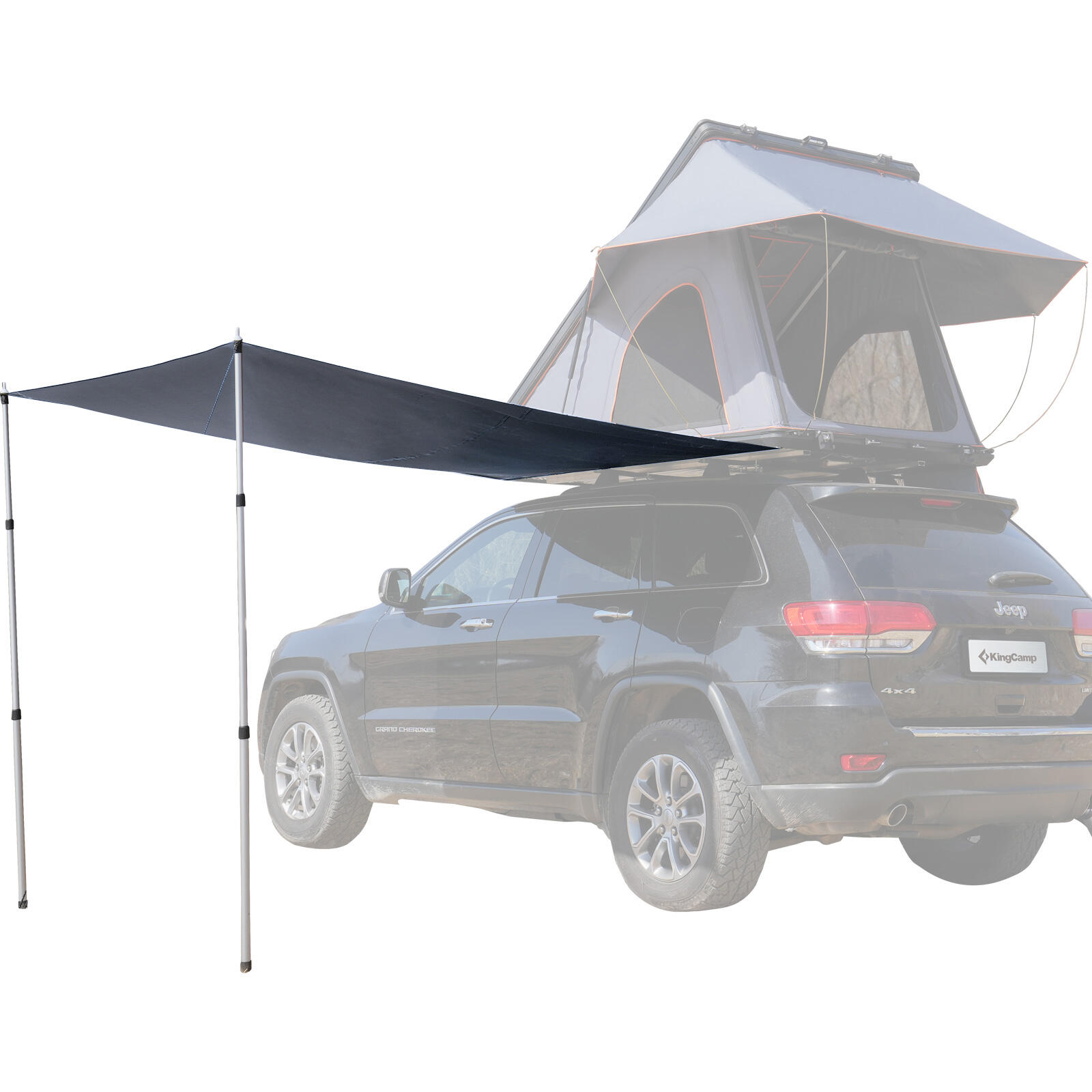 Kingcamp - Rooftop Tarp Pour Tente De Toit Voile D'Ombrage Camping Tente - Tarp - Gris - Taille Unique - Decathlon
