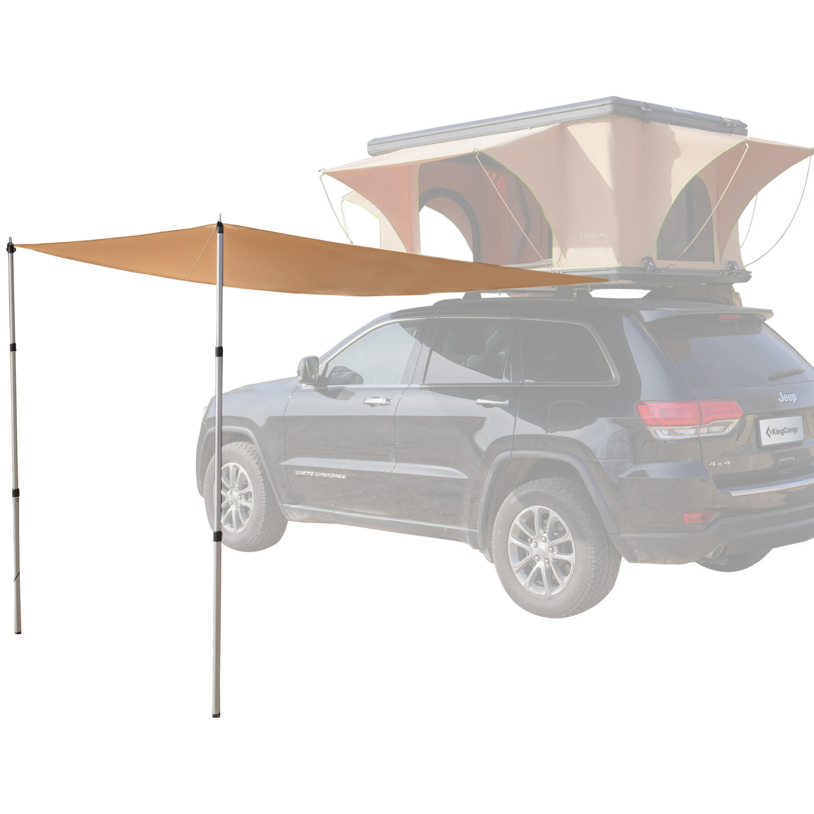 Kingcamp - Rooftop Tarp Pour Tente De Toit Voile D'Ombrage Camping Tente - Tarp - Beige - Taille Unique - Decathlon