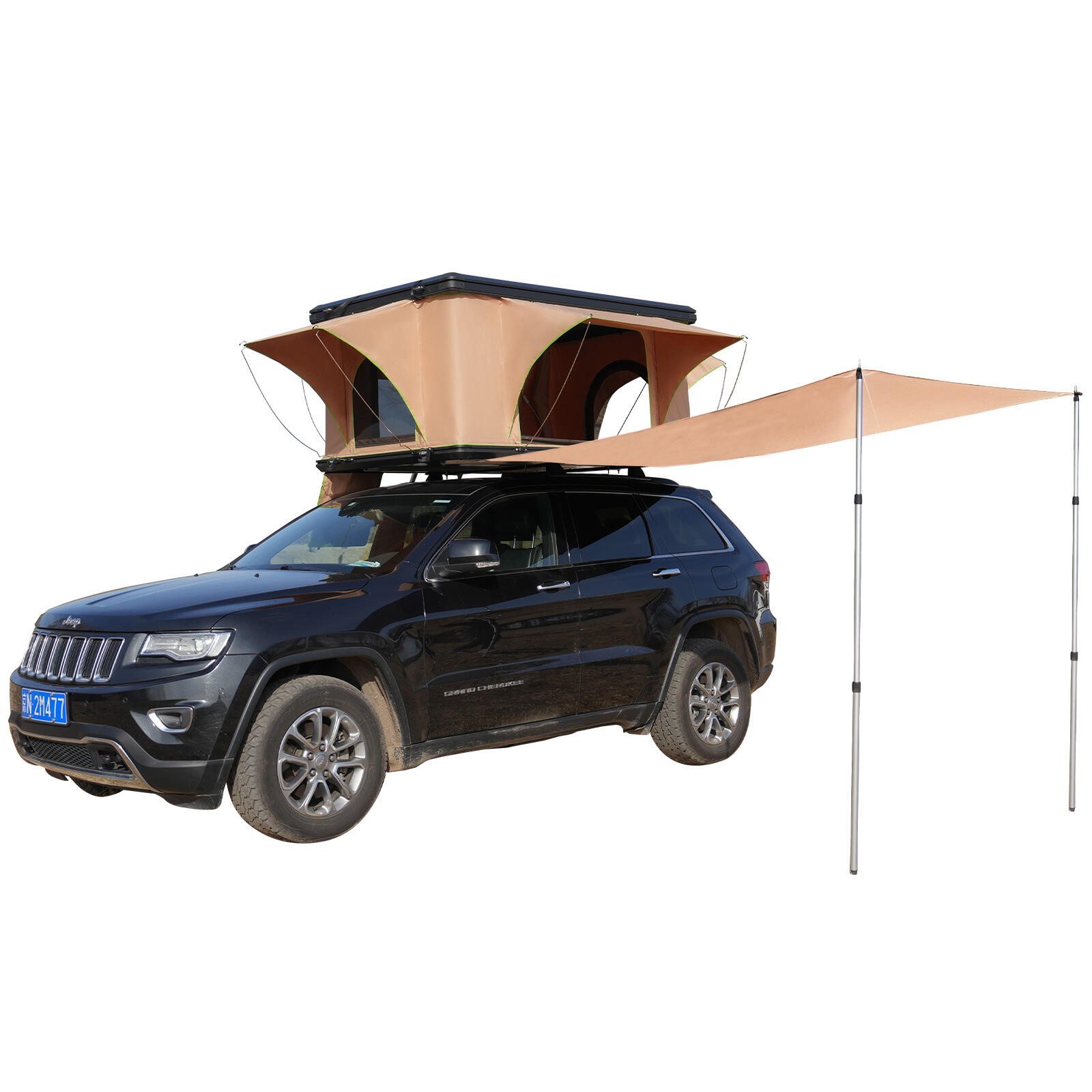 Rooftop Tarp Pour tente de toit Voile d'ombrage Camping Tente 5/5