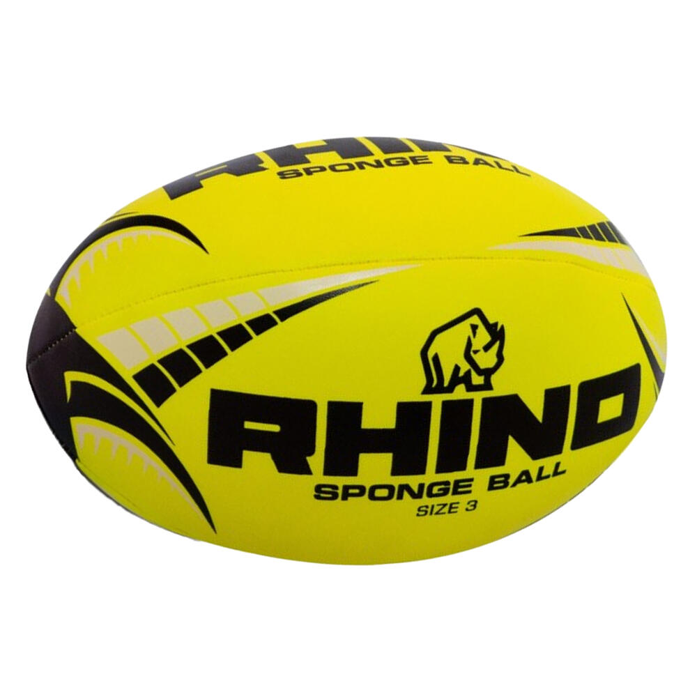 Schwamm RugbyBall Damen und Herren Gelb 2/2