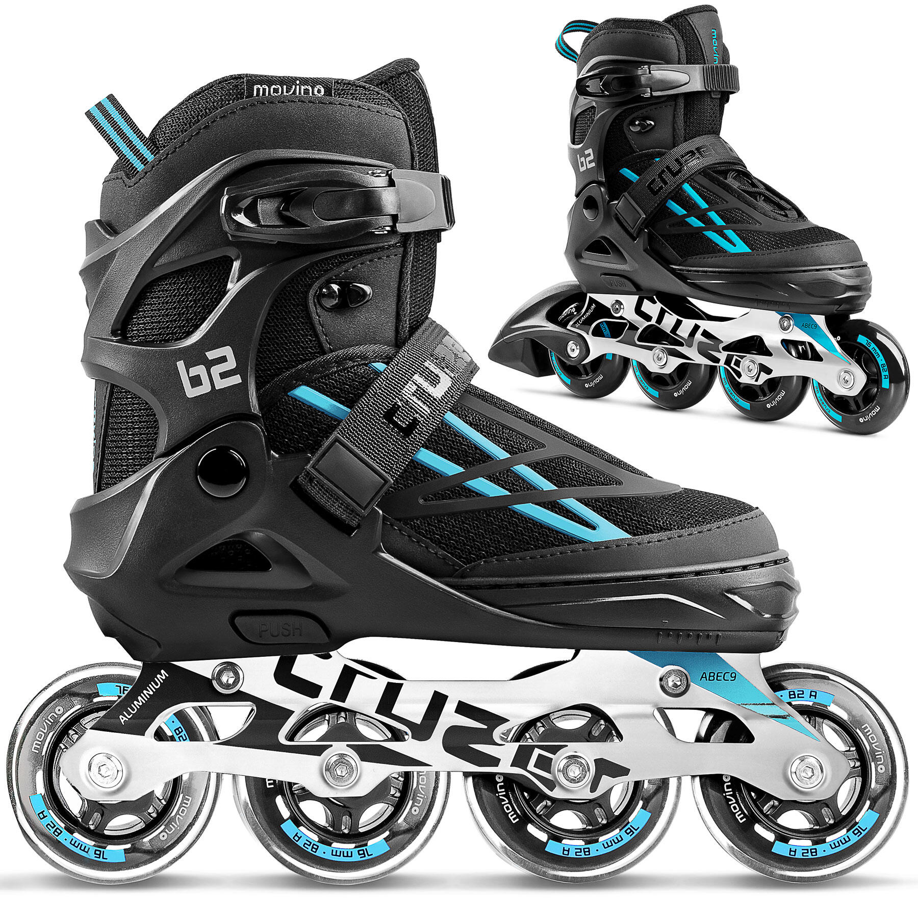 MOVINO Kinder Fitness Inline-skates Inliner Cruzer B2 Größe M Blau