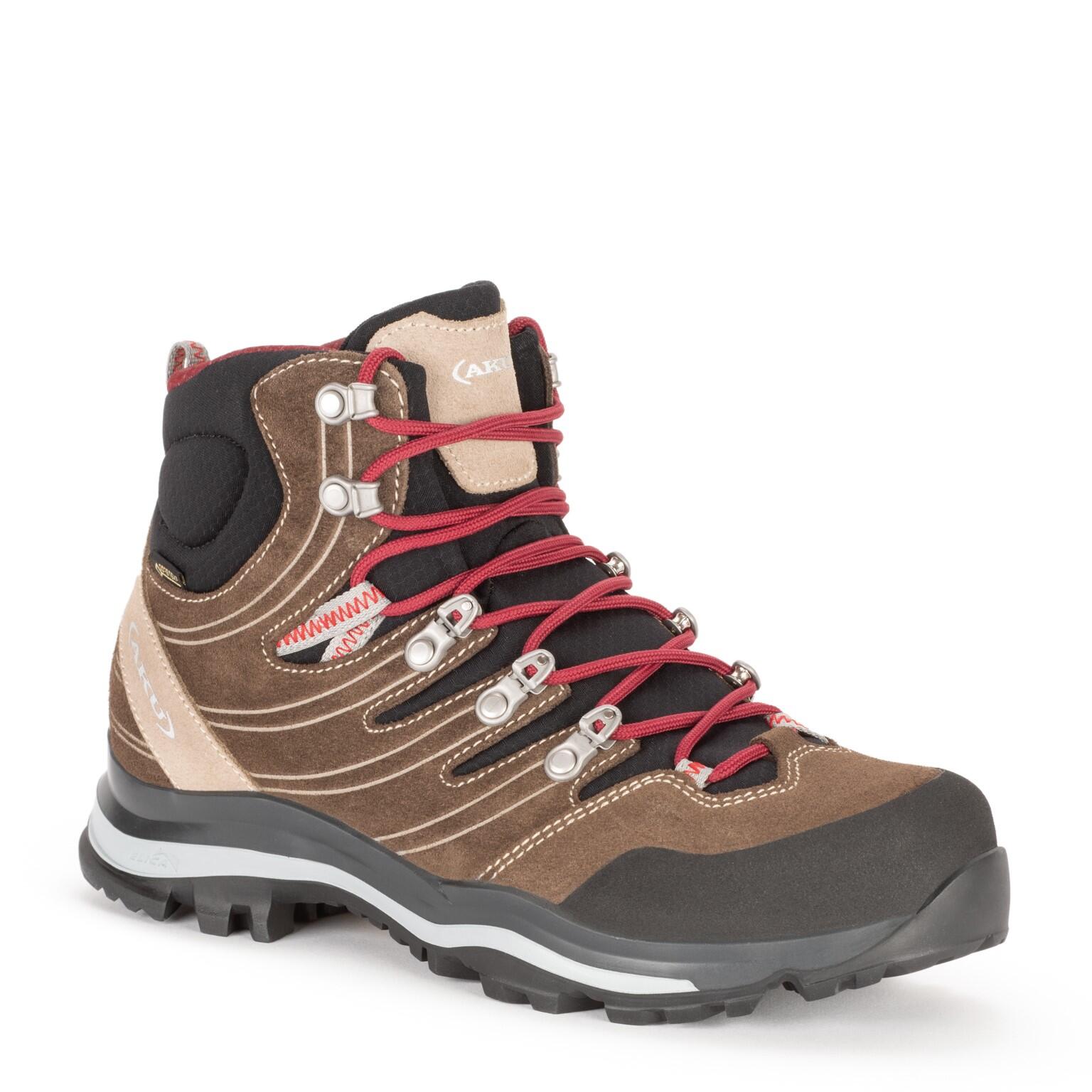 Aku - Chaussures De Randonnée Pour Femmes Aku Alterra Gore-tex En Cuir, Hautes - Chaussures De Sport - Marron|noir - Decathlon