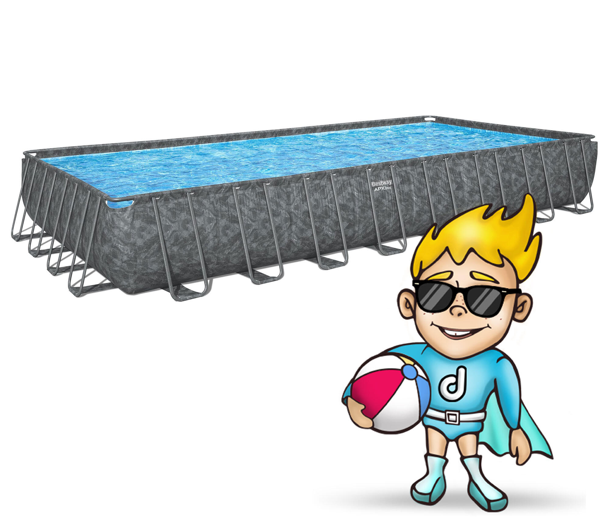 Bestway Piscine hors sol - Rectangulaire - APX 365 - 956 x 488 x 132 cm 2/7