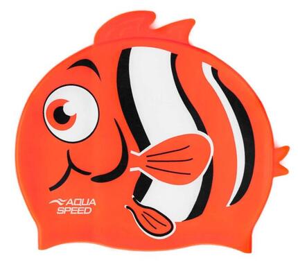 Aqua Speed - Bonnet Natation Garçons Nemo Silicone 3D Confortable