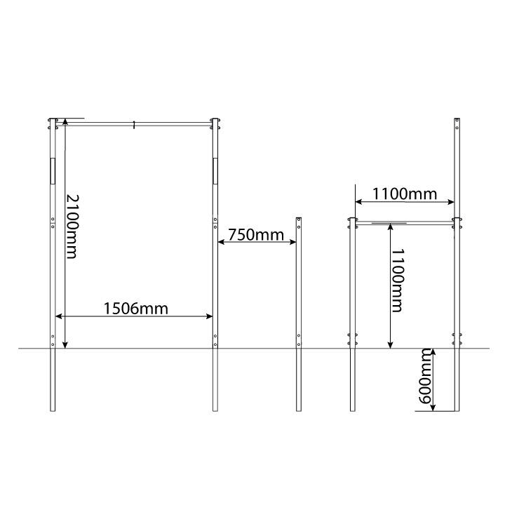 OUTDOOR GYM PULL UP BAR DIP STATION 5/5
