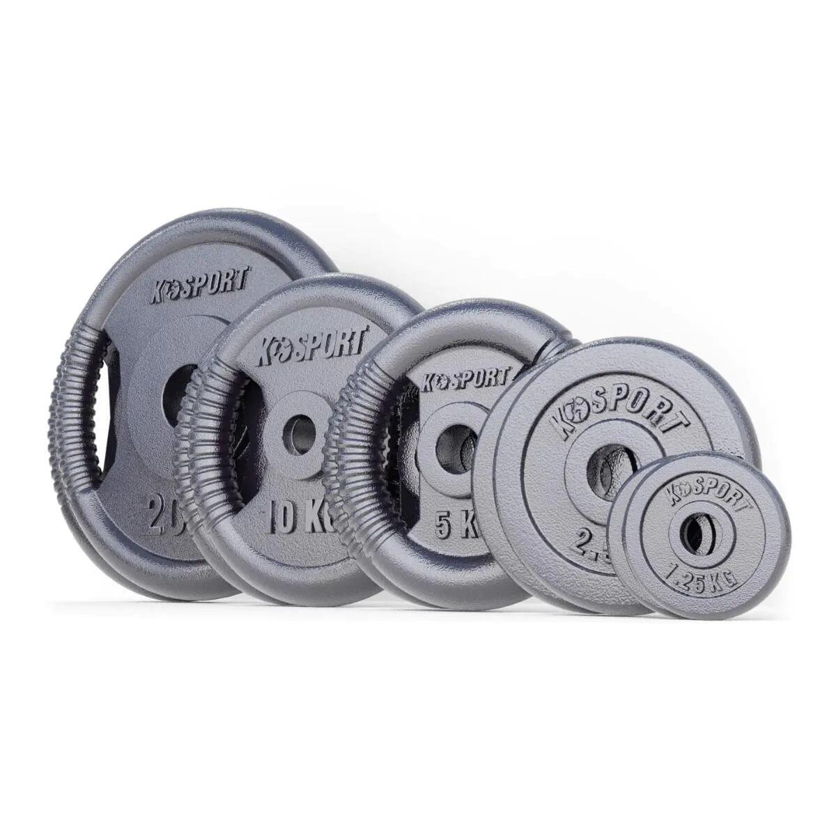 K-SPORT Set di dischi 77,5 kg I Dischi per manubri | Misura standard (31 mm)