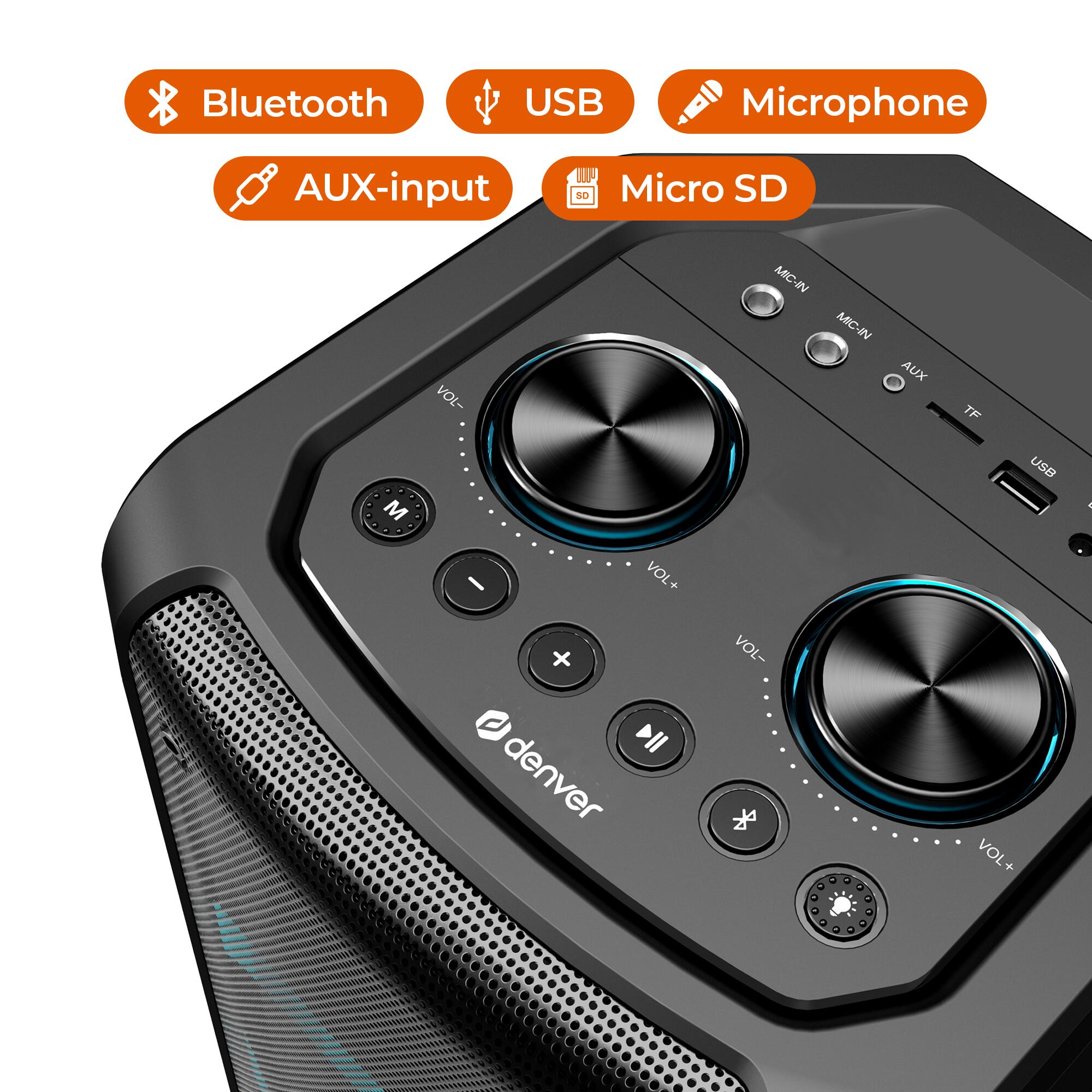 Portable Bluetooth Speakers Denver Electronics BPS352 Black 3/7