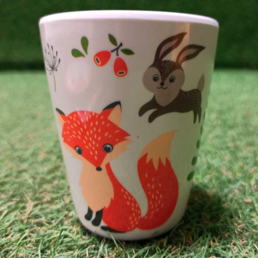 Vajilla de melamina infantil Animales del bosque - 1 Pax (5 piezas) 6/7