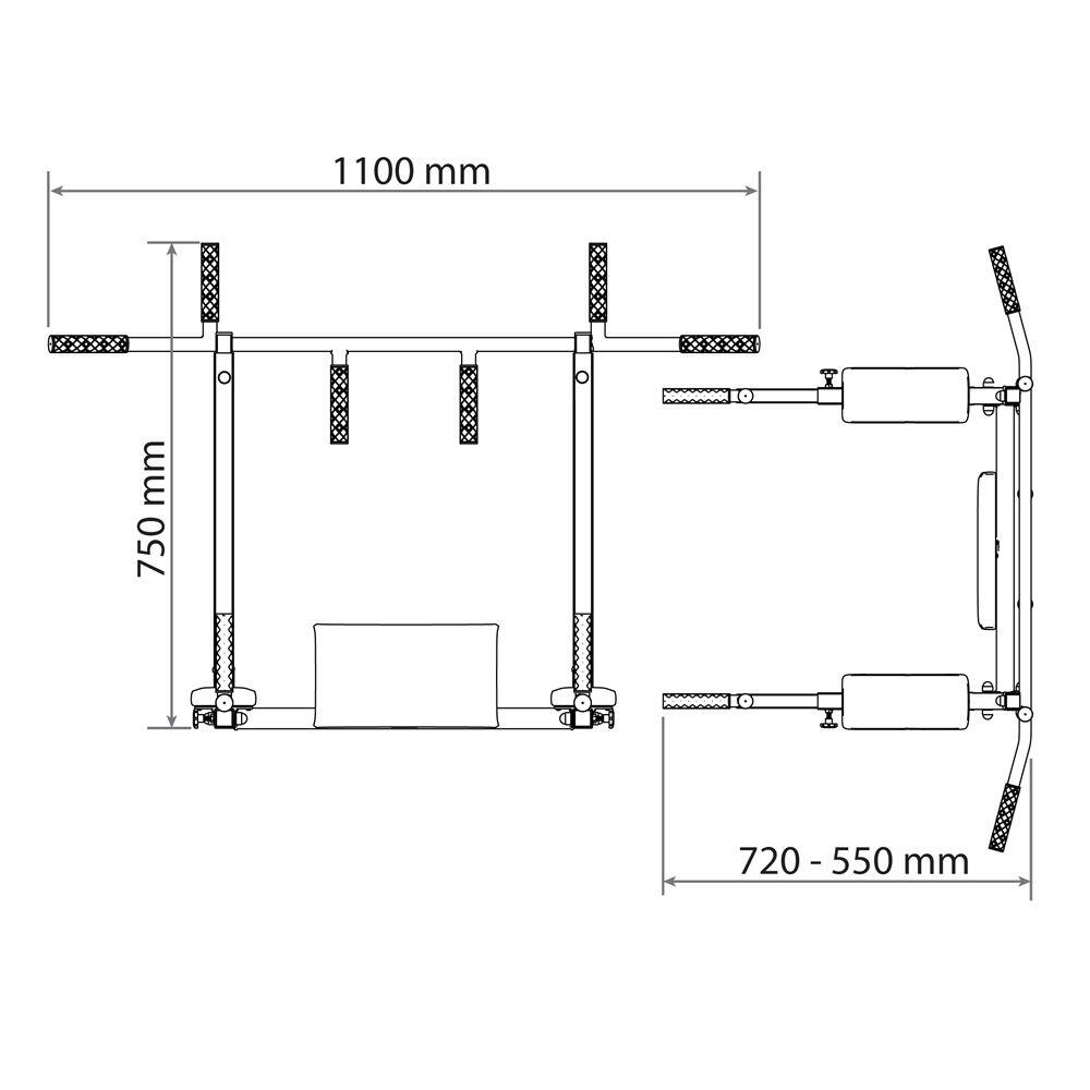 Barra Pull-up e Dips per montaggio a muro 2in1 5/5