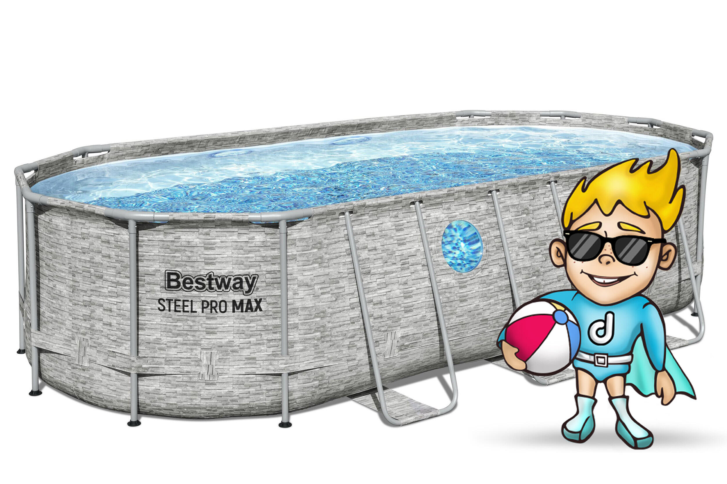 Piscina Desmontável Bestway Power Steel 549x274x122cm Filtro, Cobertura e Escada 2/7