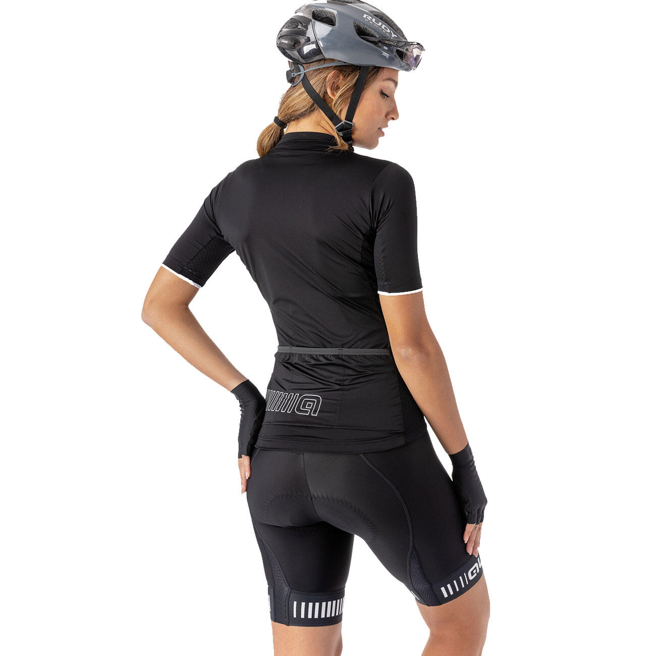 Maglia manica corta da donna Alé Color Block nera 5/5