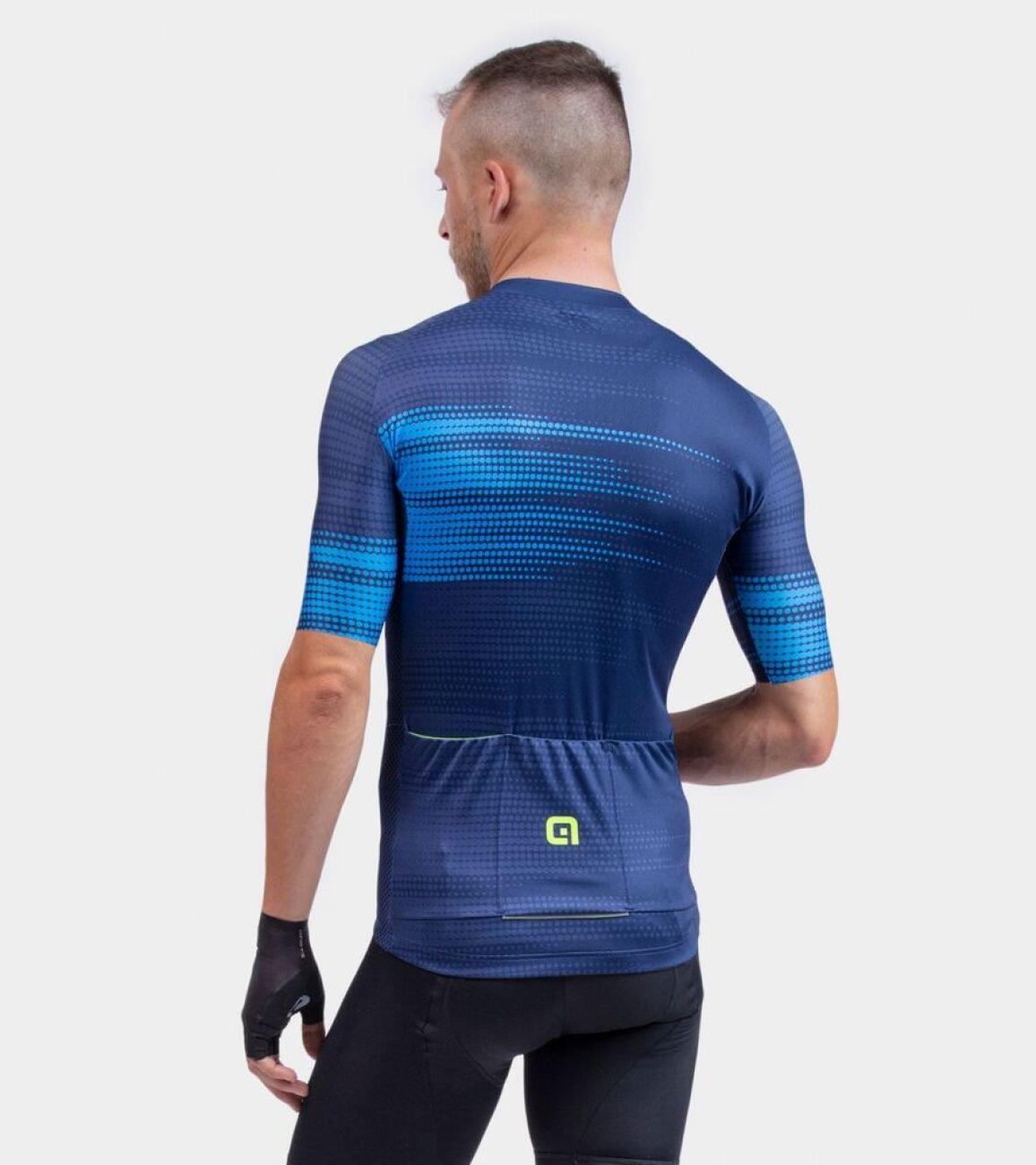 Maillot Manches Courtes Alé Turbo Bleu 3/5