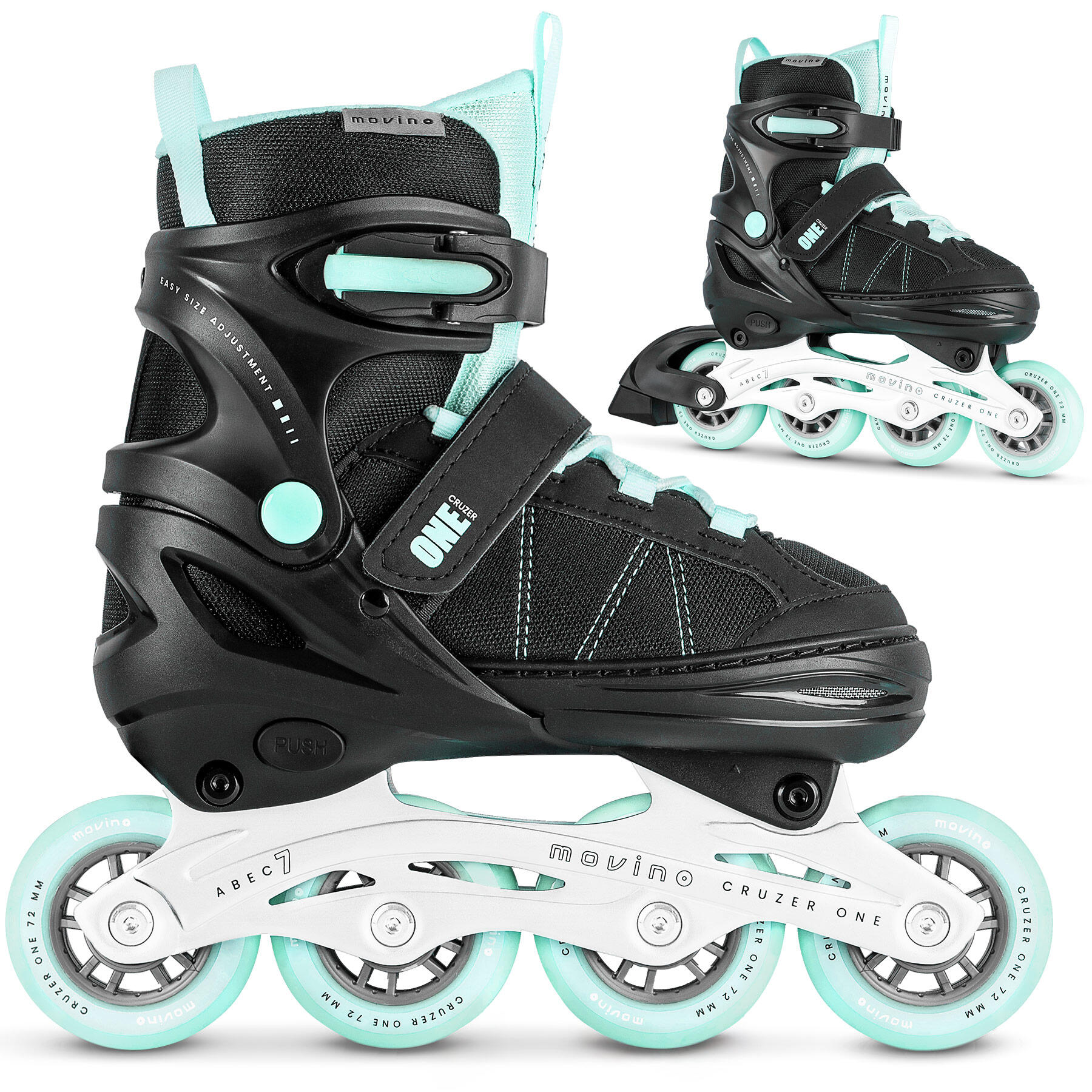 Movino Cruzer One UT-M714 patines de fitness ajustables para niños, menta 1/7