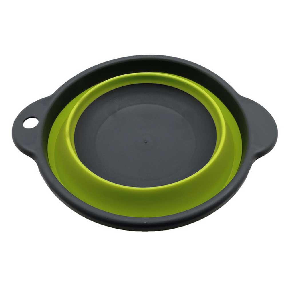 Bol plegable de silicona verde lima y gris de 24 cm 2/7