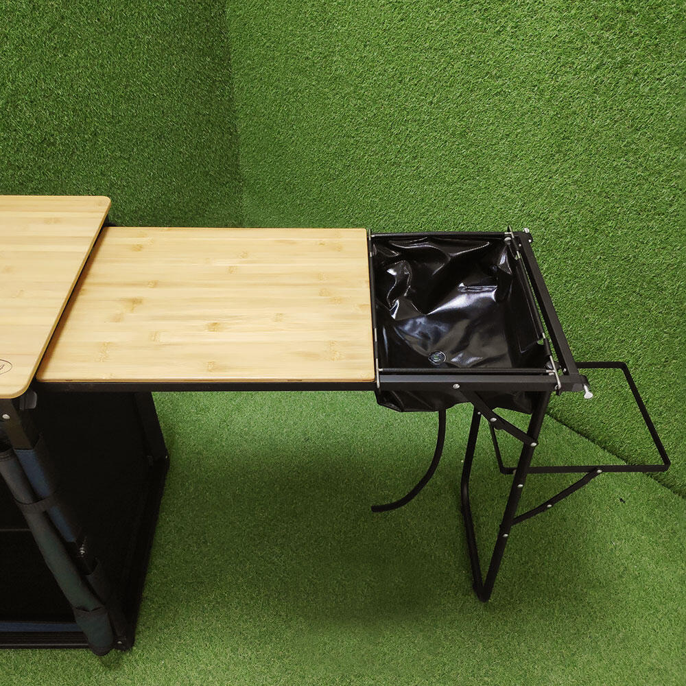 Mueble de cocina Bamboo Quick Slide con paraviento y fregadero - 2 módulos 2/7