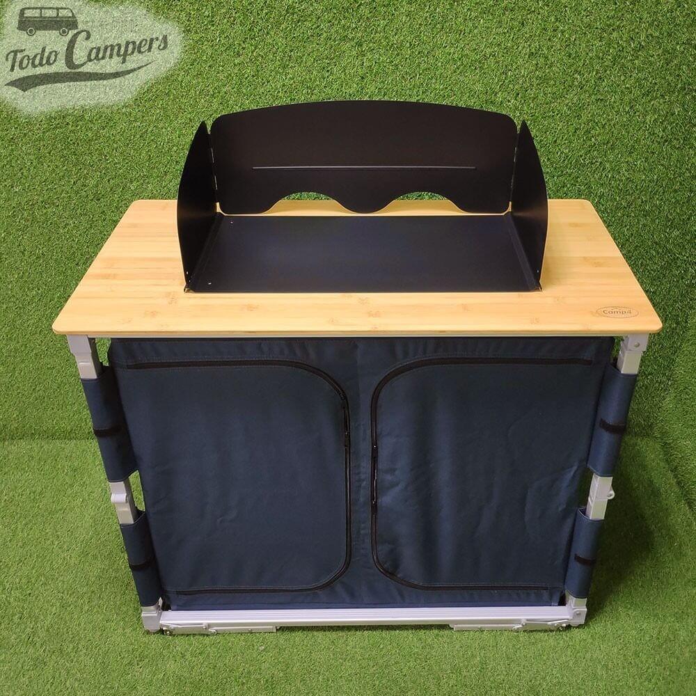 Mueble de cocina Bamboo Quick High con paraviento y patas elevables - 2 módulos 6/7