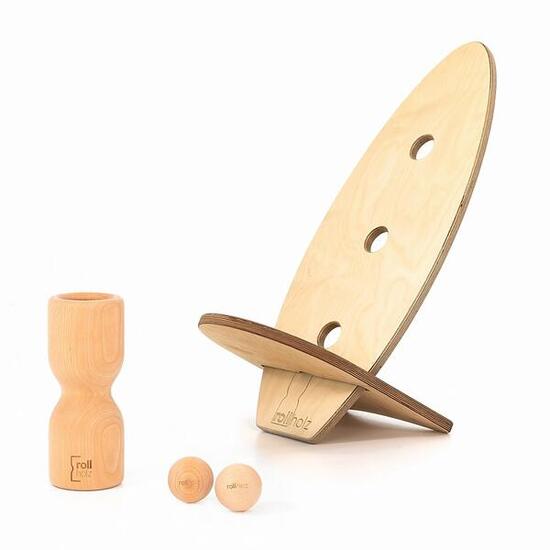 Balance Board Set klein Buche helles Brett aus FSC-Holz