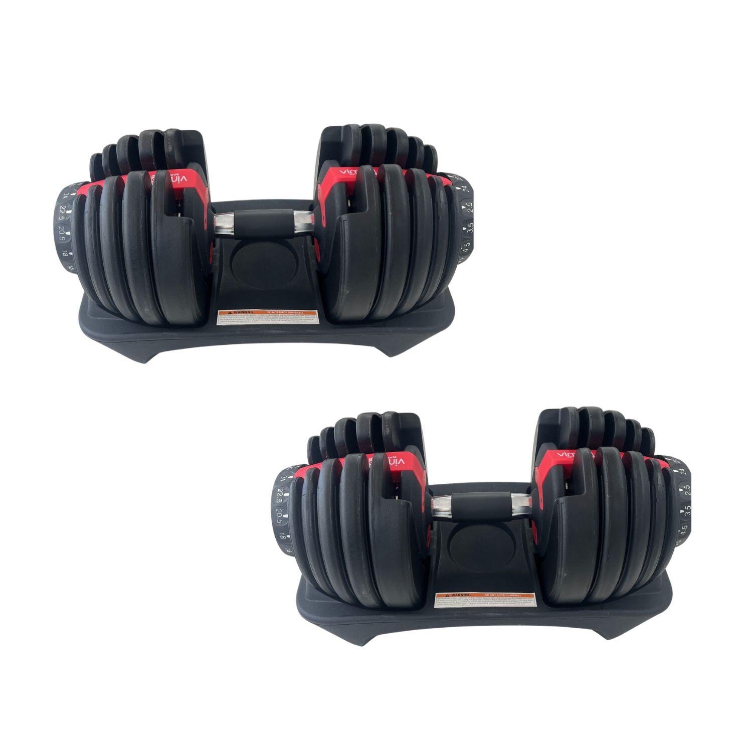 CONJUNTO DE HALTERES AJUSTÁVEIS DE 2,5 A 24 Kg. 2/6