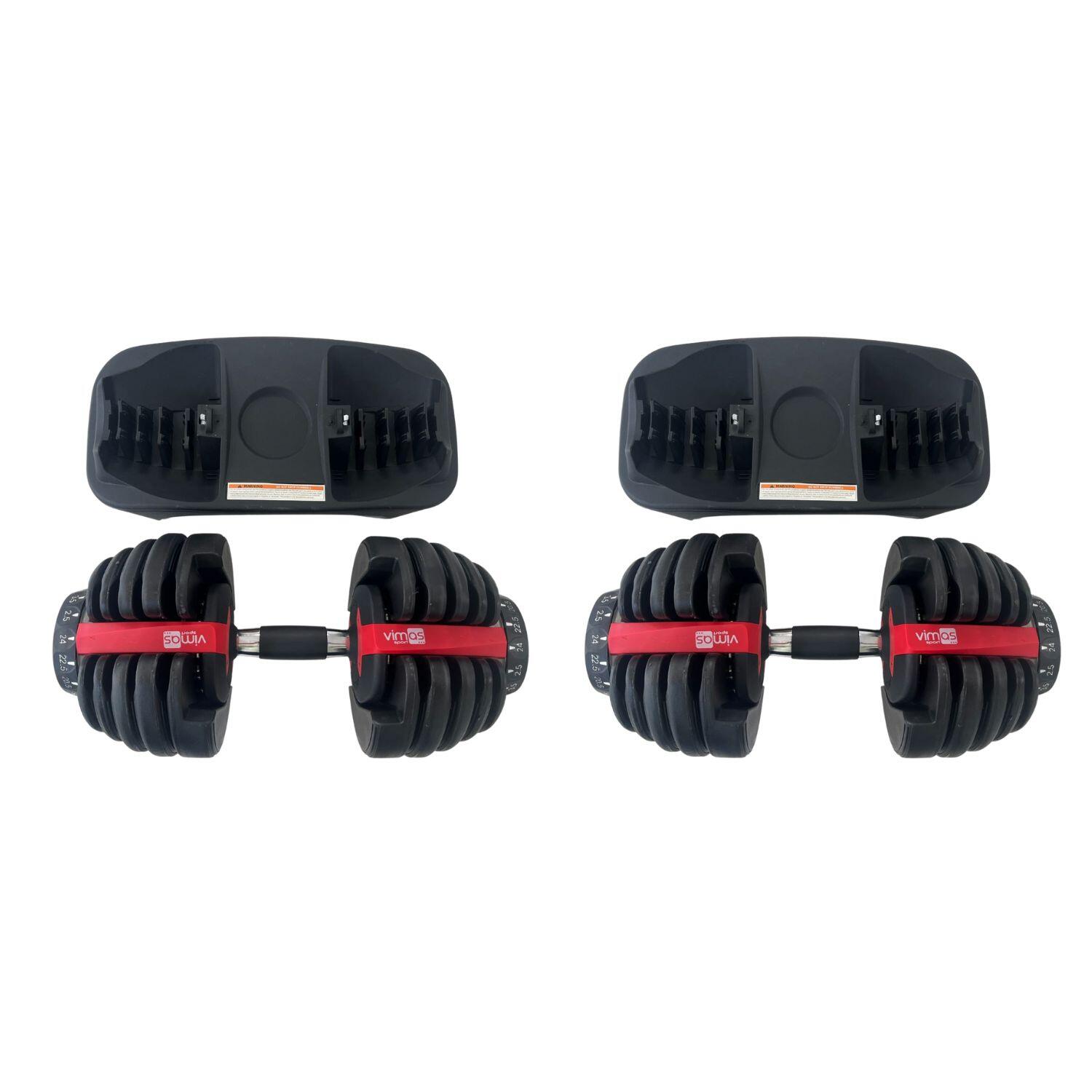 CONJUNTO DE HALTERES AJUSTÁVEIS DE 2,5 A 24 Kg. 6/6