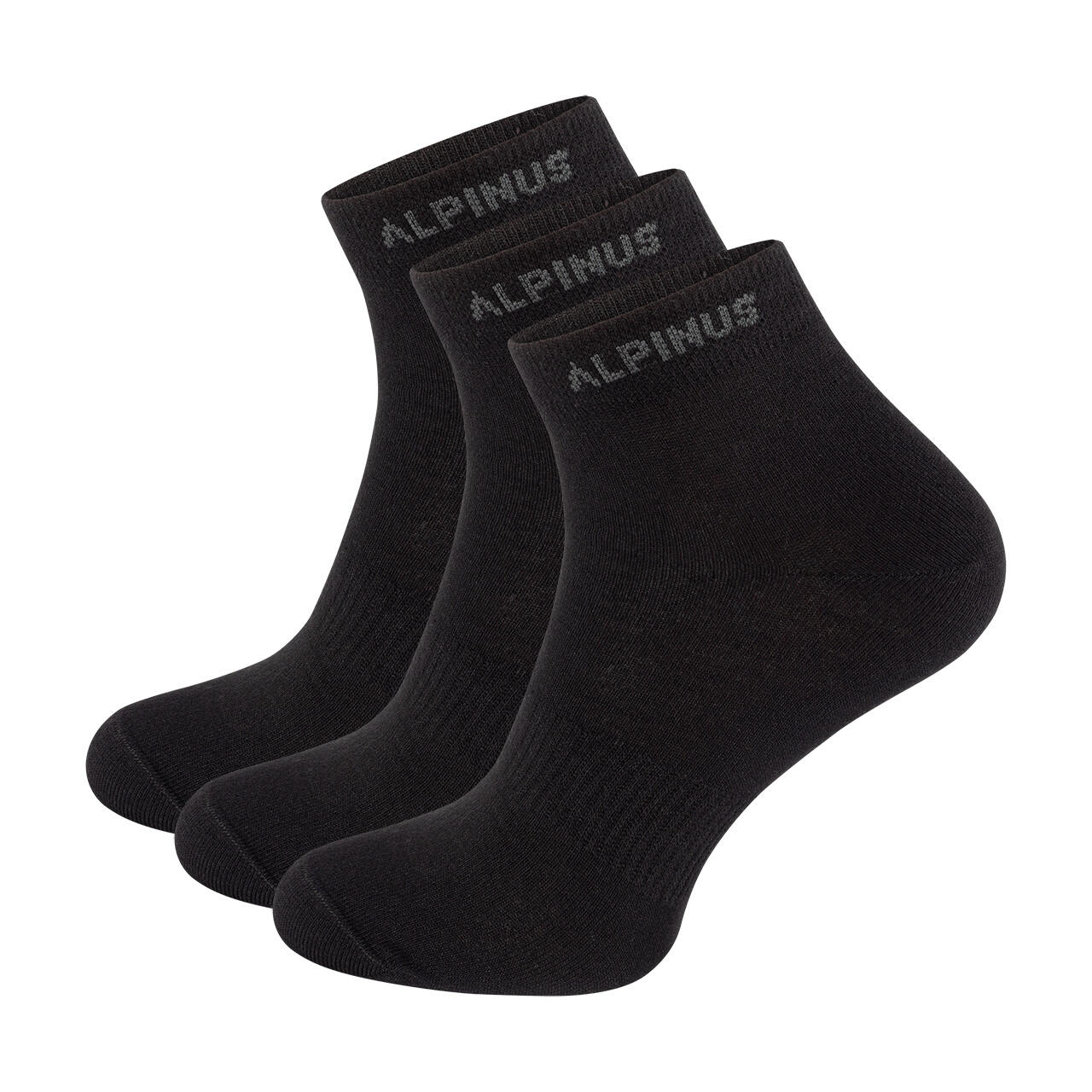 Alpinus - Chaussettes De Randonnée Alpinus Puyo - 3 Paires - Noir - Sous-chaussette - Noir - 43/46 - Decathlon