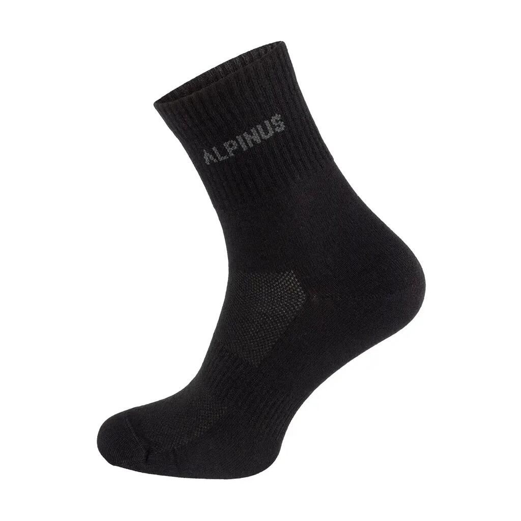 Alpinus Zadar Coolmax Hiking Socks, 3-Pack, Black