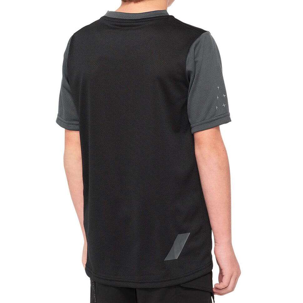 100% koszulka rowerowa juniorska RIDECAMP black charcoal STO-46401-181-06