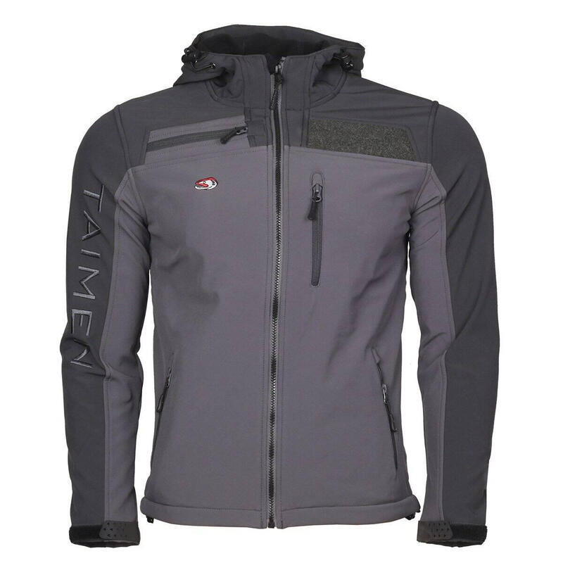 Kurtka wędkarska Taimen Arigiin softshell - Ciemnoszara