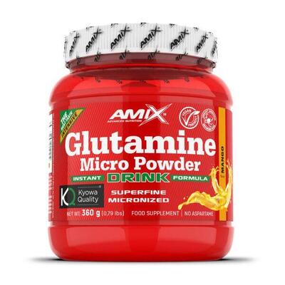 Glutamine micro poeder drank - 360g bosvruchten amix nutrition