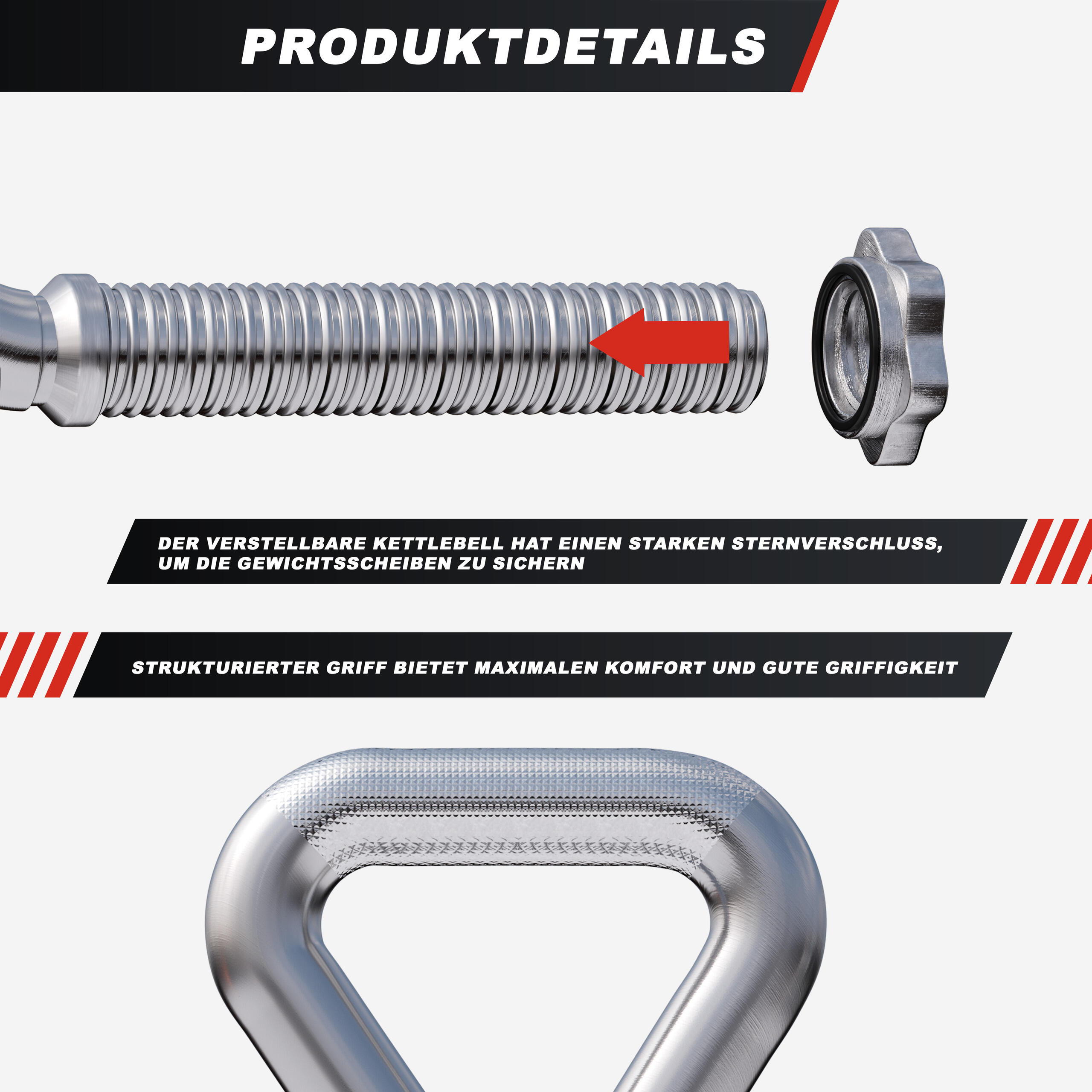 Poignée De Kettlebell Réglable Avec Précision, Accessoires D'entraînement De Force Portable Pour Salle De Sport à Domicile, Poignée Ergonomique Chargeable Pour Homme Et Femme, Matériau ABS