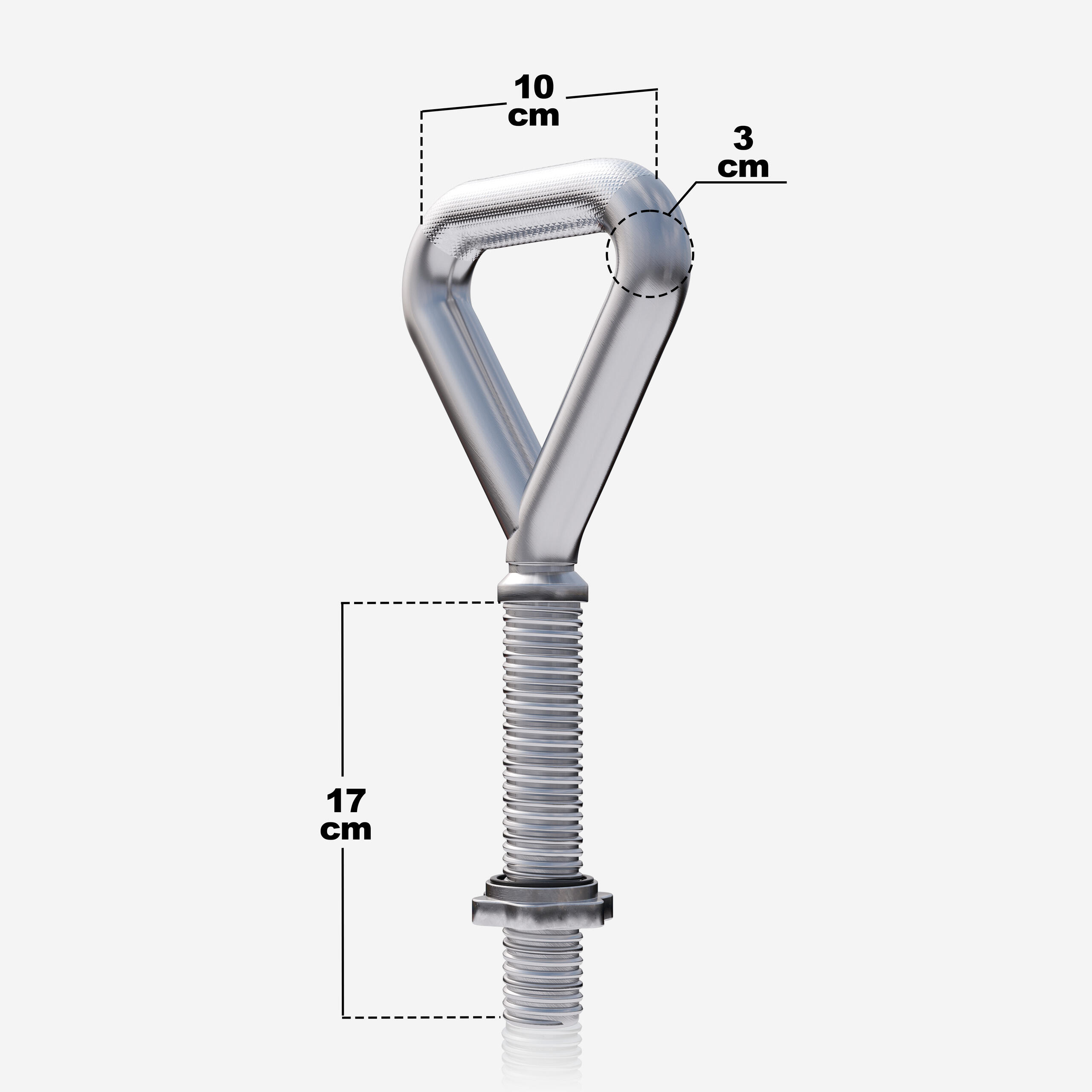 POIGNÉE CHROMÉE POUR KETTLEBELL RÉGLABLE | MUSCULATION | DIAMÈTRE 30MM 2/7