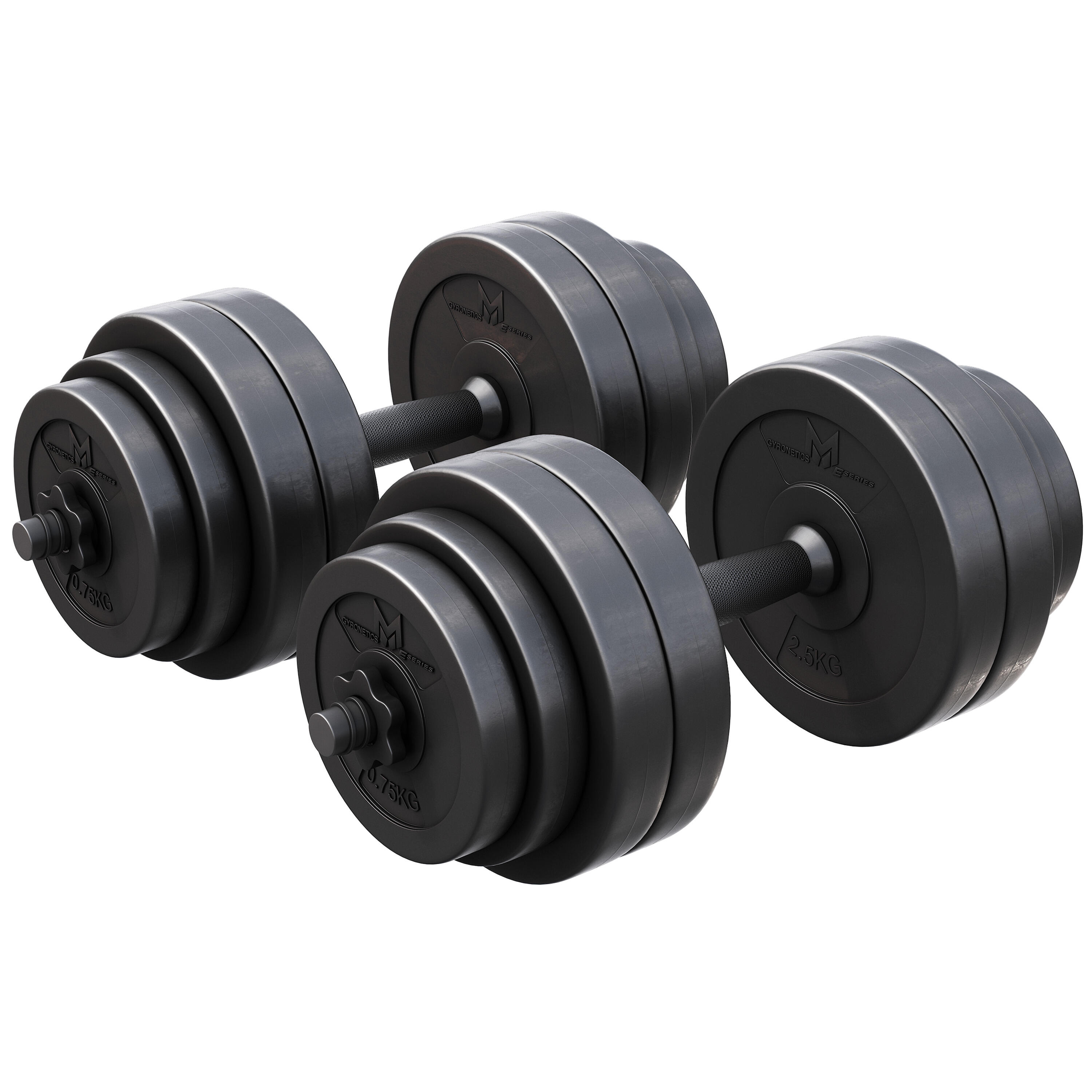 GYRONETICS Gyronetics Dumbellset - Halterset - Kunststof - 30 kg - 25 mm