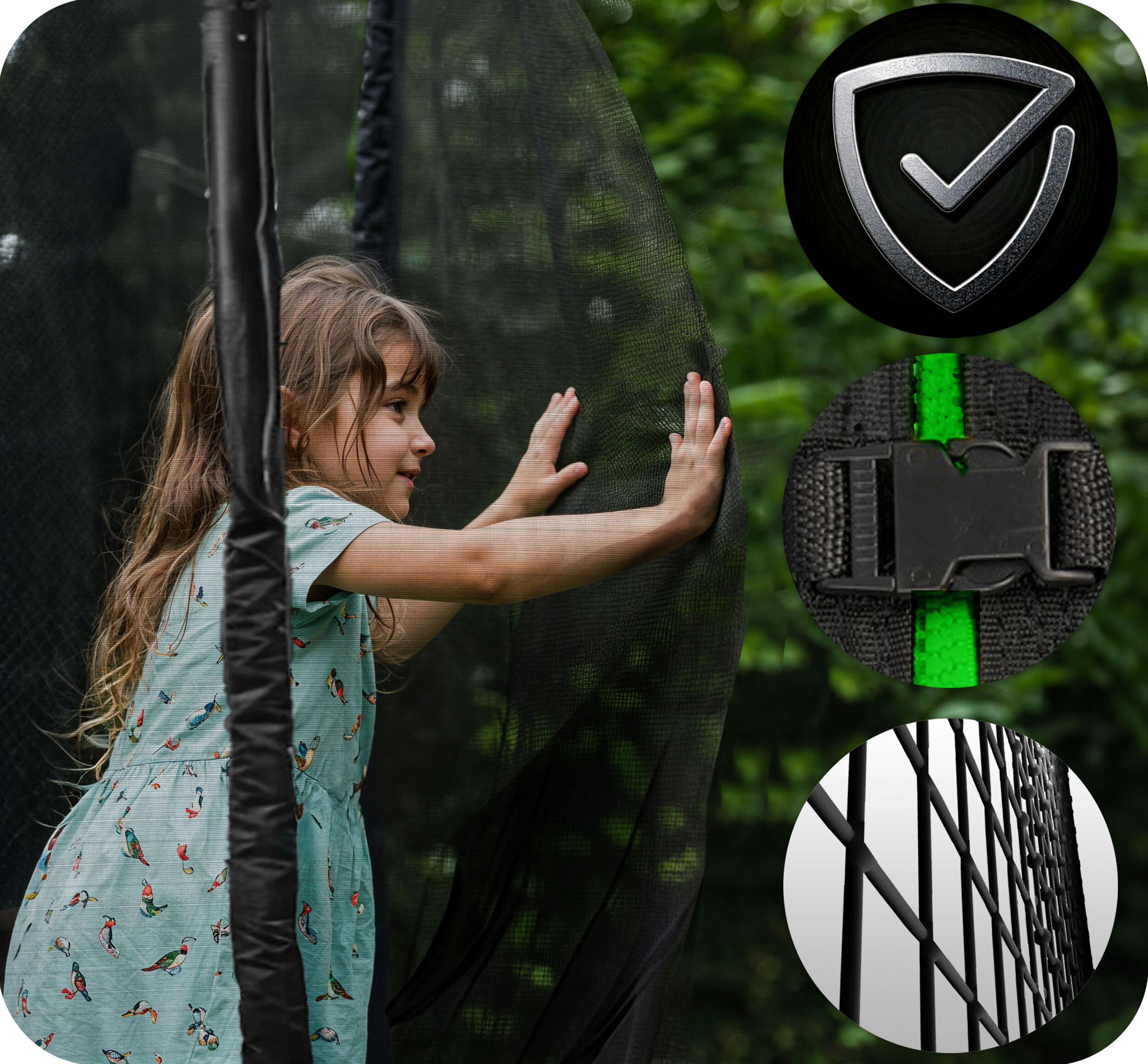 Trampolin Gartentrampolin Kindertrampolin Sicherheitsnetz Neo-Sport 183 cm 6FT 4/7