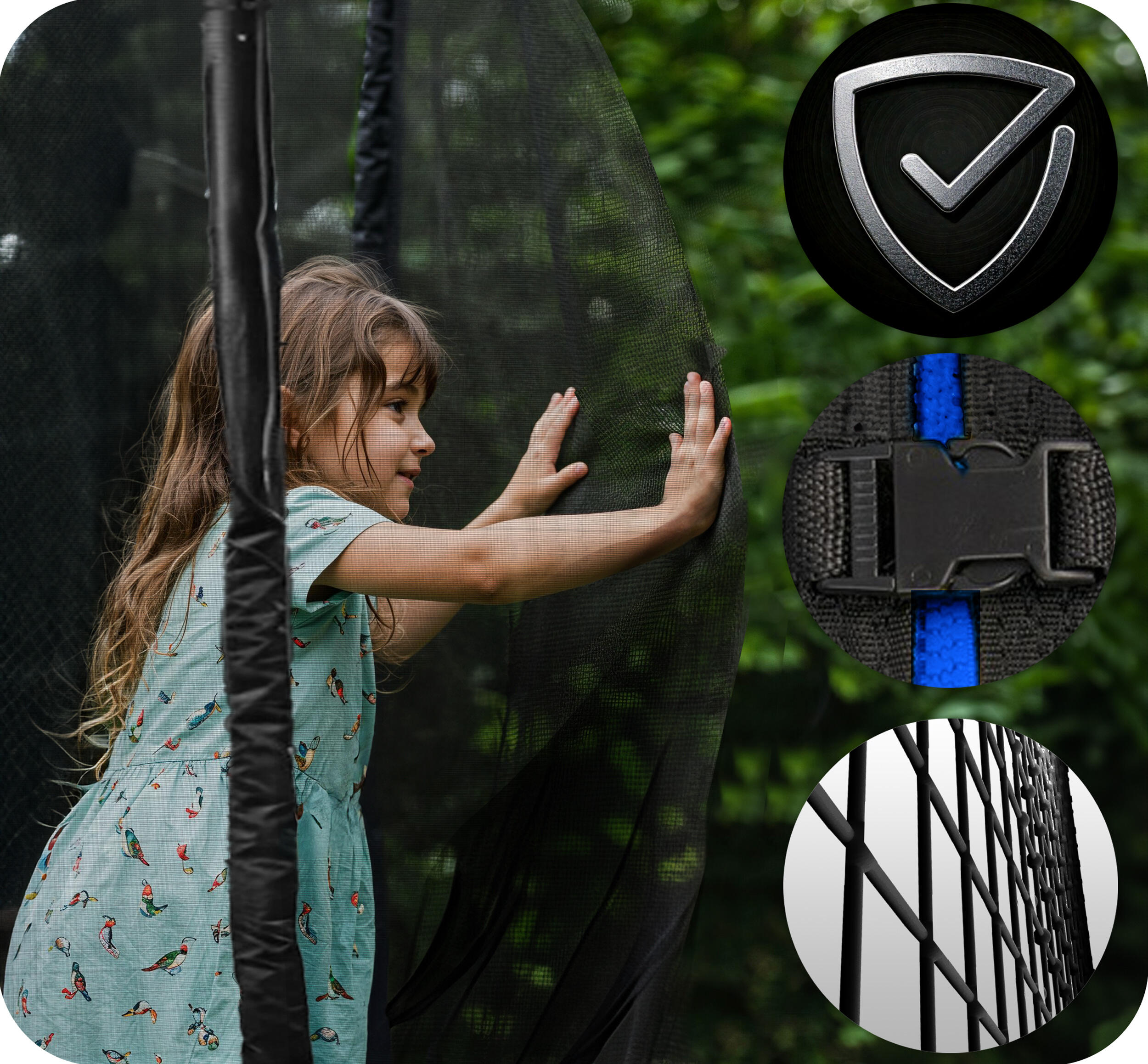 Trampolin Gartentrampolin Kindertrampolin Sicherheitsnetz Neo-Sport 183 cm 6FT 4/7