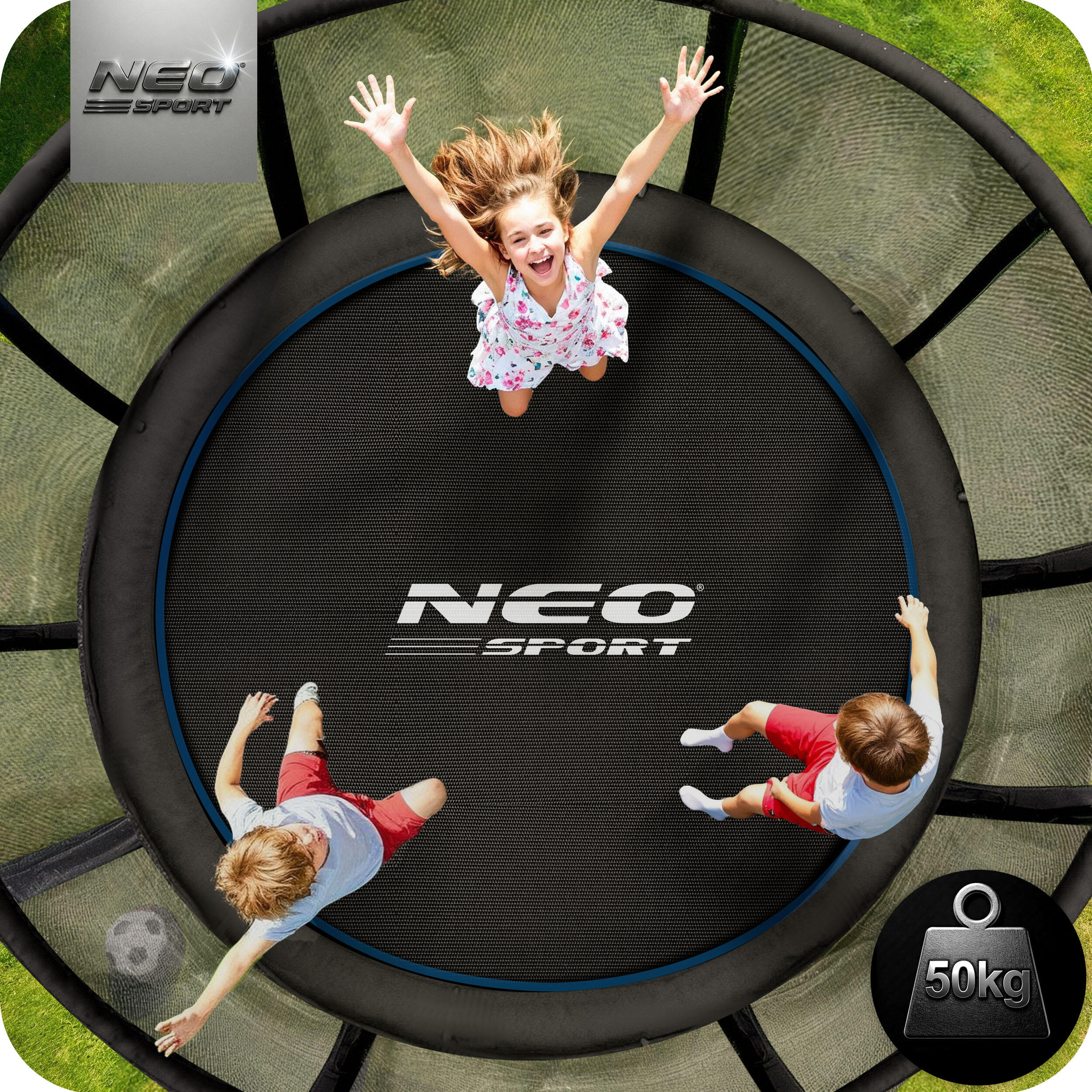 Trampolin Gartentrampolin Kindertrampolin Sicherheitsnetz Neo-Sport 183 cm 6FT 3/7