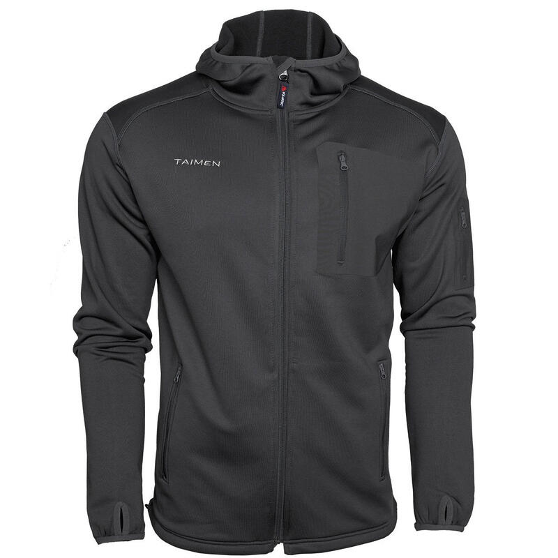 Bluza z kapturem Taimen Polartec Power Stretch - Ciemnoszara