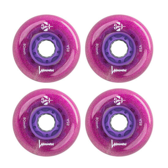 4 kółka do rolek fitness Luminous LED 80mm/85a świecące