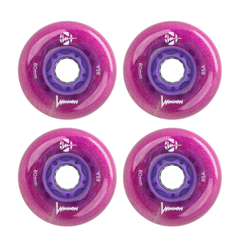 4 kółka do rolek fitness Luminous LED 80mm/85a świecące