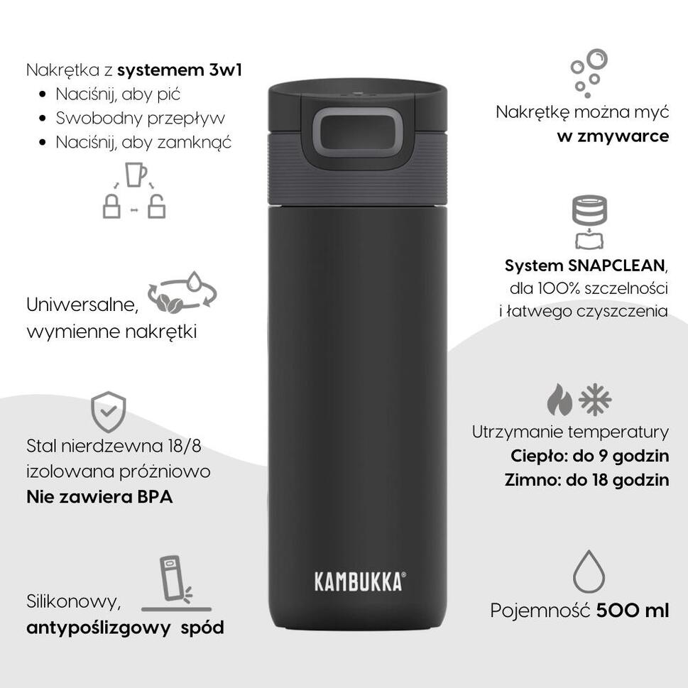 Kubek termiczny Kambukka giftbox Etna 500ml matte black