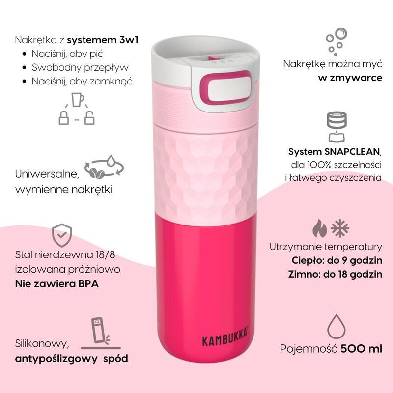 Termohrnek termoska Etna Grip 500 ml Diva Pink