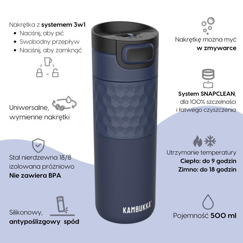Termohrnek turistický Etna Grip termoska 500 ml Denim Blue nerezový